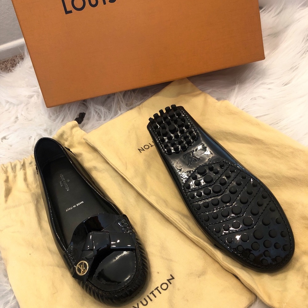 Louis Vuitton Women’s Black Loafers Shoes Size 36